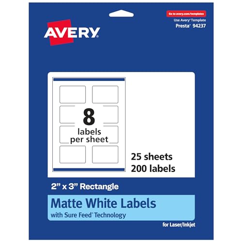 Étiquettes imprimables Avery blanc mat pour identifier rapidement vos cartons