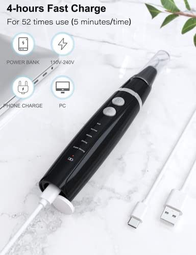 Electric Teeth Cleaning Tool For Home Tooth Care, 5 Modes, Usb Rechargeable, 2 Replacement Heads, Led Light, Portable Teeth Cleaner Kit For Beginner #TOP5