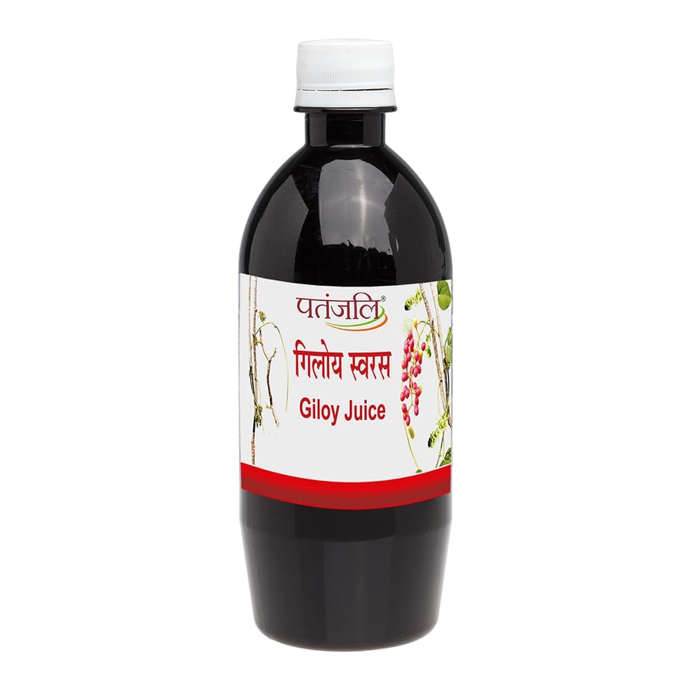 Patanjali Giloy Juice, 500ml / 16.908 fl oz (Pack of 2)