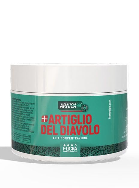 POTENTE CREMA ARNICA e ARTIGLIO DEL DIAVOLO Gel Forte crema riscaldante muscoli sportiva ARNICA per Cavalli uso umano, rapida 100% Naturale (500 ml, barattolo) Italiana