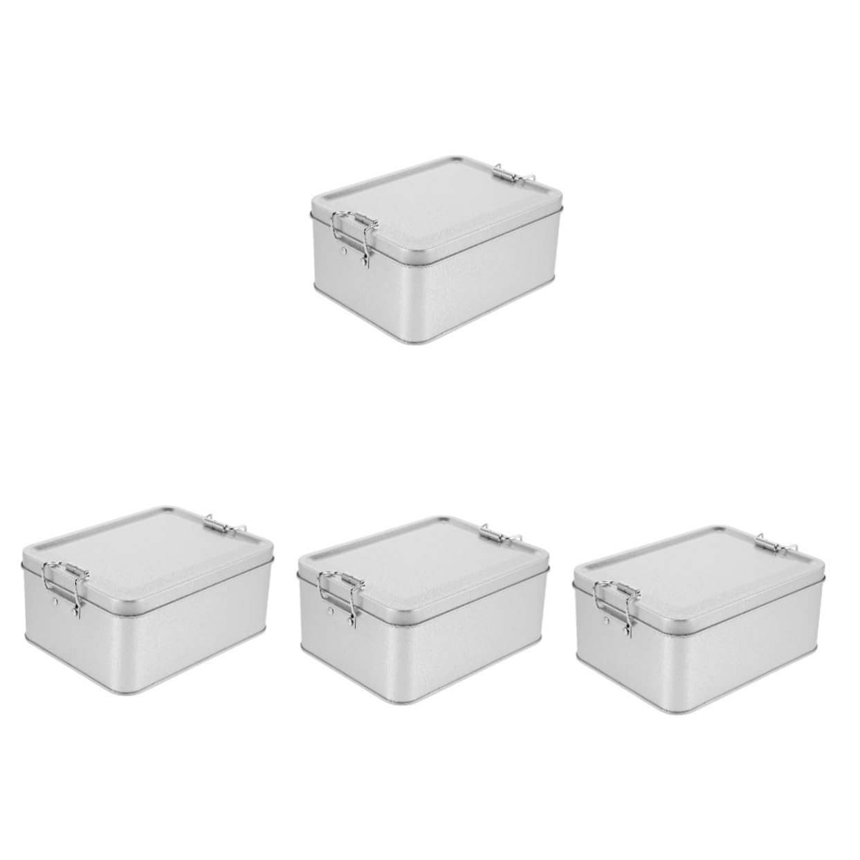 Caja de almacenamiento de galletas y snacks vintage de hojalata para bodas, 4 uds.