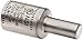 Dual Rated Compression Connector, Solid Pin Terminal for Copper and Aluminum Conductor - PTS Series, 600 MCM Wire Size, 400 Pin Size, 1.46" OD, 3.67" Length, Yellow