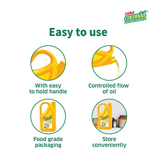 Image of KLF Coconad Coconut Oil Jar, 1 L (Pack of 3)
