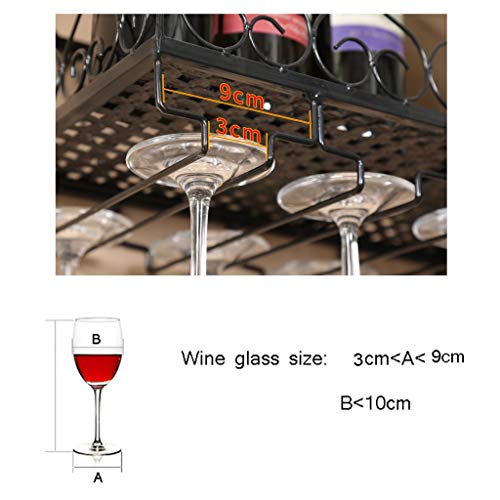 Soporte de vino multifuncional de hierro 30x25 cm miniatura 3