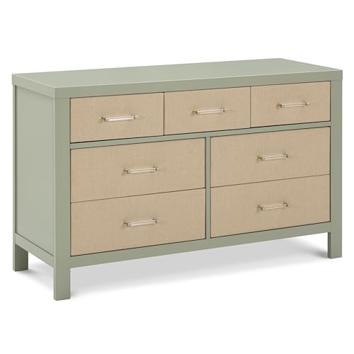 Namesake Eloise 7-Drawer Assembled Dresser in French Sage and Performance Sand Eco-Weave