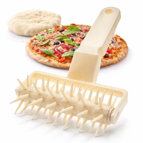 Image of HS Plastic Pizza Pie Pastry Dough Docker Pizza Roller Dough Pitter Baking Tool