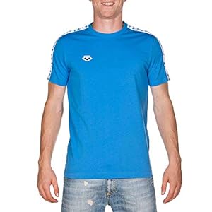 Arena Men’s Team Stripe T-Shirt, Royal – White (US), S