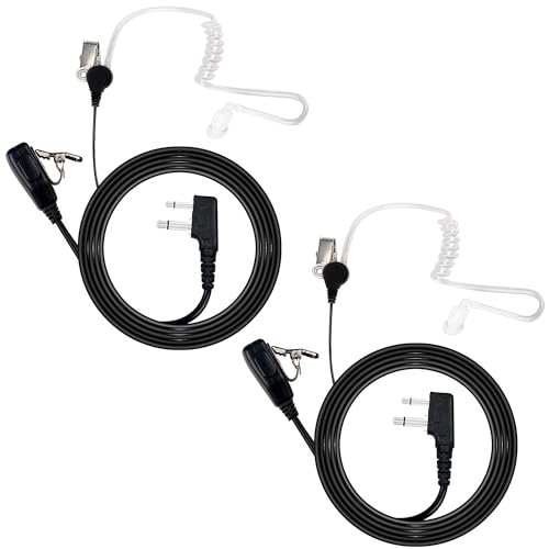 Zovfam Walkie Talkie Headset for Midland Two Way Radio Surveillance Security Earpiece Acoustic Tube Ear Piece with Mic PTT for GXT1000VP4 LXT500VP3 GXT1050VP4 GXT1000XB Pack of 1