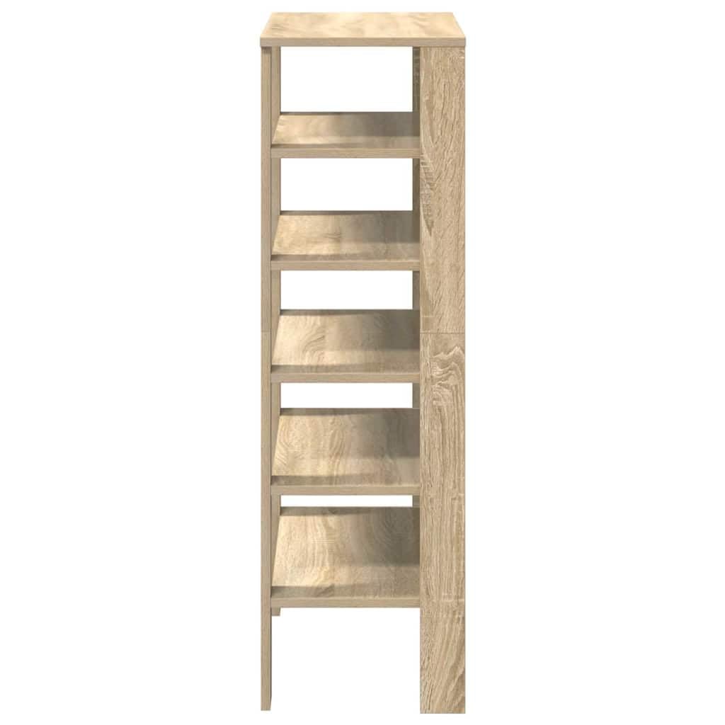 Regał na buty 61x32x105 cm drewno drewno dąb sonoma | 3 półki, oszczędność miejsca, stabilne, odpowiednie do wejścia i korytarza