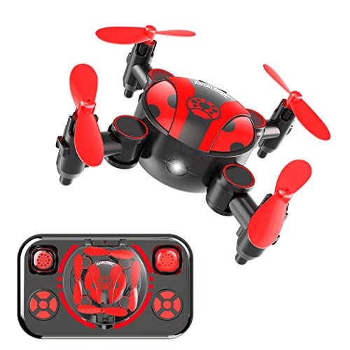Preisvergleich Produktbild Faltbare Mini-Drohne für Kinder und Anfänger, Nano-Quadcopter mit Höhenregelungsmodul, führungslosem Modus, 3D-Drehmodus und Hochgeschwindigkeits-Dreh-Funktion, lustige Geschenkidee