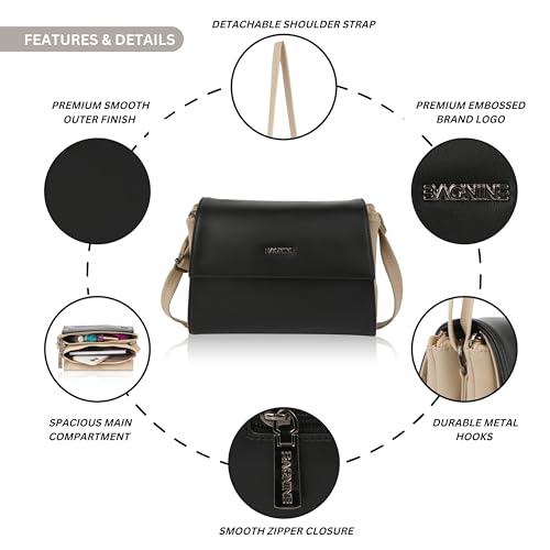 Image of Stylish Sling Bag for Women | Compact Flap Shoulder Crossbody Purse | Adjustable Strap | Smooth Zipper Closure | Fashion Handbag for Travel, Shopping, Casual Outings & Daily Carry
