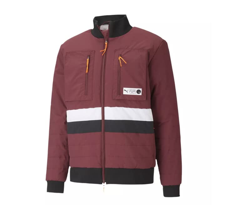 PUMA MEN S PARQUET PUFFER INSULATED JACKET, BURGUNDY, XL