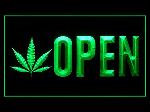 Lamazo Open Marijuana Hemp Leaf High Life Display Led Light Sign