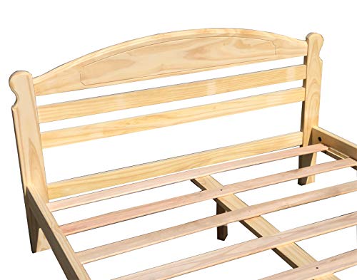 Arizona Full-Xl Bed Solid Pine Wooden Bed Unfinished With Hardwood Slats Support Suitable For Adults Bedroom Wooden Bed Frame Easy To Assemble #TOP6