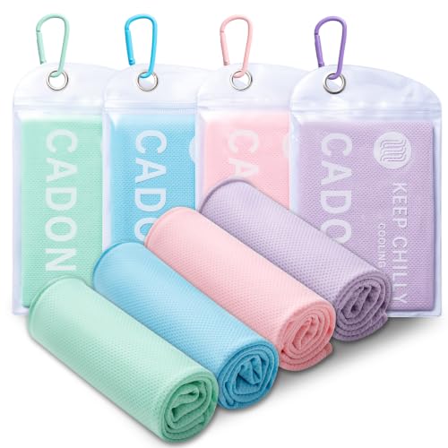 Image of 4 Pack Cooling Towel (40 inchx12 inch), Soft Breathable Chilly Towel, IceTowel, Microfiber Towels for Yoga, Sport, Running, Workout,Gym, Camping, Fitness, Workout & More Activities(Multicolor)