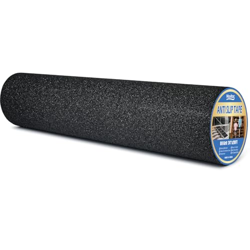 Image of 24 Inch x 20FT Wide Anti Slip Traction Tape, Extra Wide Black Abrasive Grip Tape for Outdoor Steps, Ramps, Walkways, Platforms, Garage Floors, Indoor Outdoor