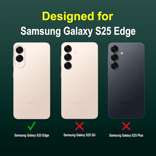 Image of amazon basics Back Case Cover for Samsung Galaxy S25 Edge | Compatible for Samsung Galaxy S25 Edge Back Cover | Liquid Silicon Magic with Camera Protection |Dark Green