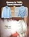 Jack ＆ Rose Press Iron Steamer for Clothes,Dual Voltage 110-220v,6+1 Fabric Settings,No Ironing Board Required, Wrinkle Reduction,Portable Travel Size Steamer for Global ＆ Europe Traveling