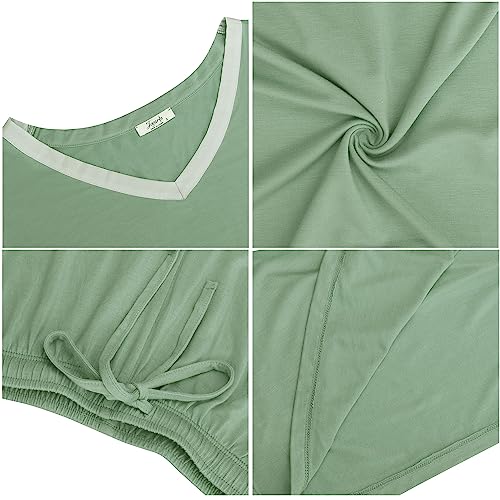 Joyaria Womens Cool/Cooling Pajamas Short Sleeve Pj Shorts Set4