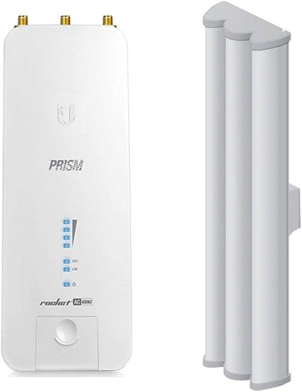 Rocket Prism AC RP-5AC-GEN2 5GHz Wireless Access Point BaseStation with AirMAX Sector Antenna AM-5G19-120 19dBi 120° 2x2 MIMO