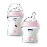 Chicco Stage 1 Deco Bottle, Pink, 2 Count