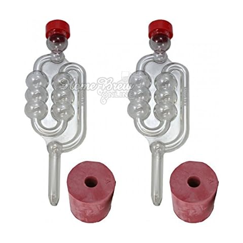 2 Pack High Quality Airlocks and Rubber Bungs Cover