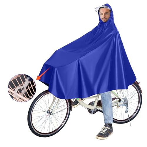 Rawhui Regenponcho Wasserdicht, Regenjacke Damen Herren Unisex Fahrrad Poncho, Regencape Lang f&uuml;r Backpacking Camping Outdoors