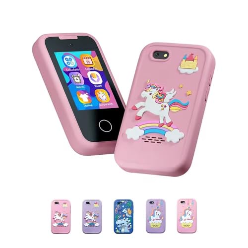 Image of MOKRUSH Kids Unicorn Smartphone Toy, 2.4 inch Screen, 8MP Camera, MP3 Player, Built-in Games (Pink)