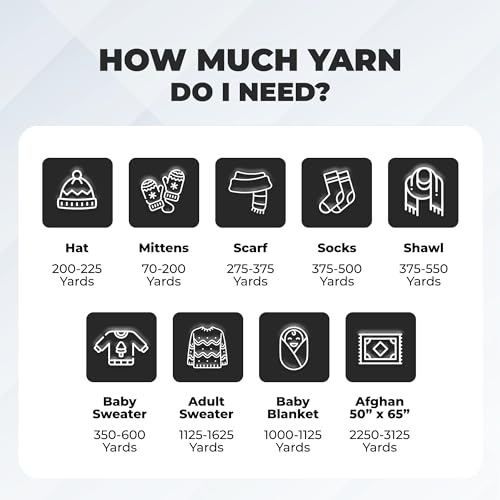 Image of Mary Maxim Maximum Value Acrylic Yarn for Crocheting and Knitting, Soft Worsted Weight Black Yarn 4, Ideal for Blankets, Sweaters, Hats, and Scarves, 8 oz Skein (474 Yds), Black - 1 Skein