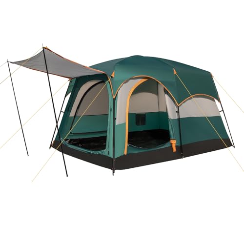 COSTWAY Tente de Camping avec 2 Pièces pour 4-6...