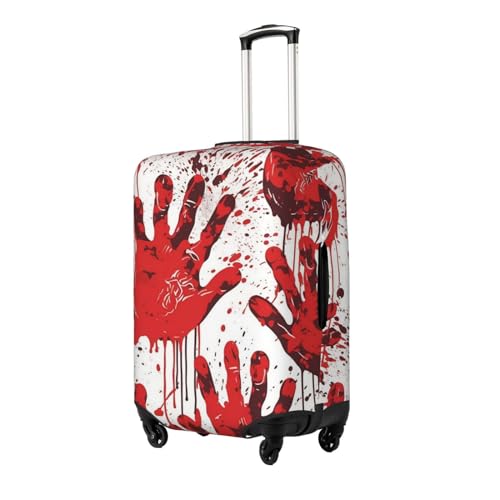 Travel Luggage Covers For Suitcase, Bloody Handprints Elastic Suitcase Protector Washable Anti-Scratch Suitcase Baggage Cover Luggage Protector Fits 18-32 Inch Luggage2