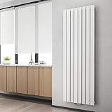 Heilmetz Flach Paneelheizkörper Vertikal Design Heizkörper 1800x620mm Weiß Doppellagig Mittelanschluss Heizung