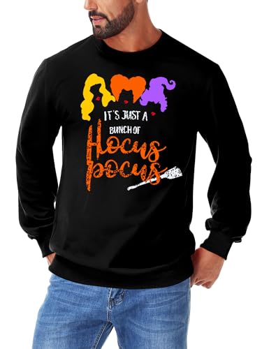 Mens Halloween Long Sleeve TShirt Witch Ghost Sweatshirt Pumpkin Festival Party Costume Top2