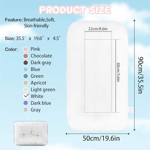 Image of Baby Lounger for Newborn, Bionic Design Baby Lounger, Soft Organic Cotton Breathable Lounger for Infants 0-24 Months (White)