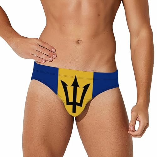 Barbados Flag Men's Swim Briefs Sexy Bikini Swimwear Bathing Swimsuit Trunks Underwear