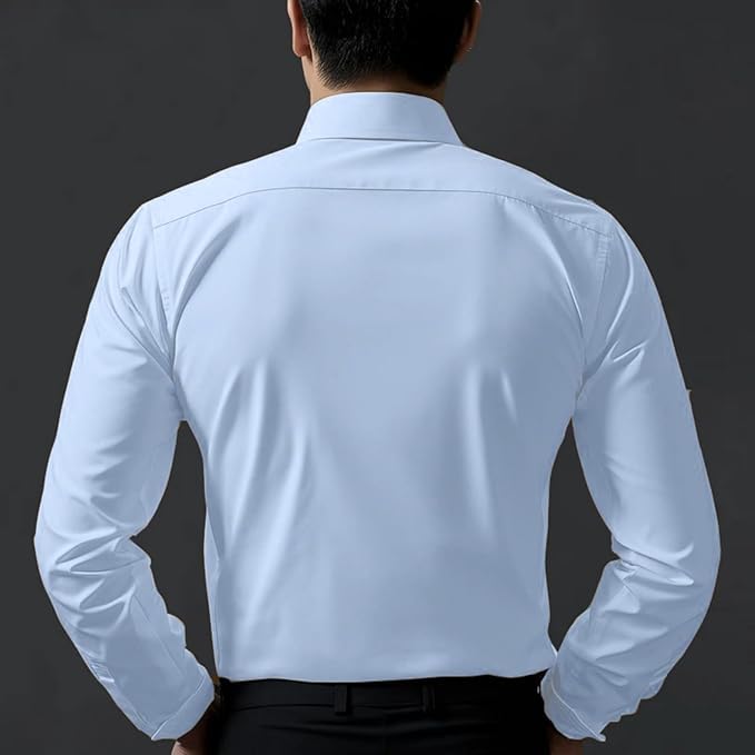 Image of DEELMO Combo of Men's Stylish Solid Satin Casual Shirt for Men Full Sleeves| Poly Satin Silk Shirt Pack of 2