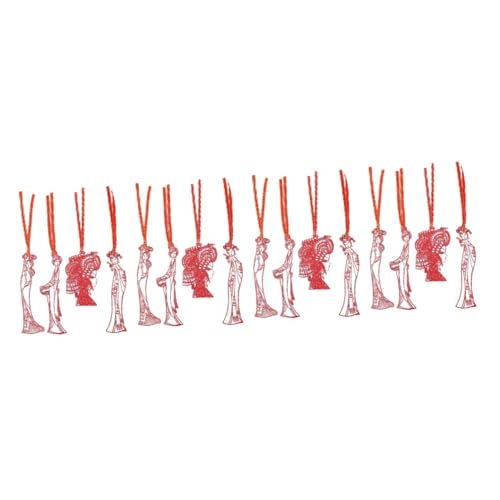 Marque-pages métal inoxydable : lot de 16 accessoires de lecture avec motifs Opéra de Pékin