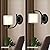 MIRATON LIGHTING Modern Glass Wall Sconce Lighting Fxiture for Bedroom Living Room Wall Lamp Vanity Light in Black Finished with Frosted Glass Shade