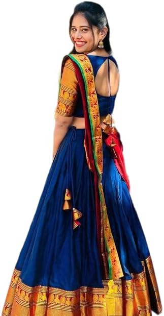 SWAMI STUDIO pattu lehenga choli for women south indian