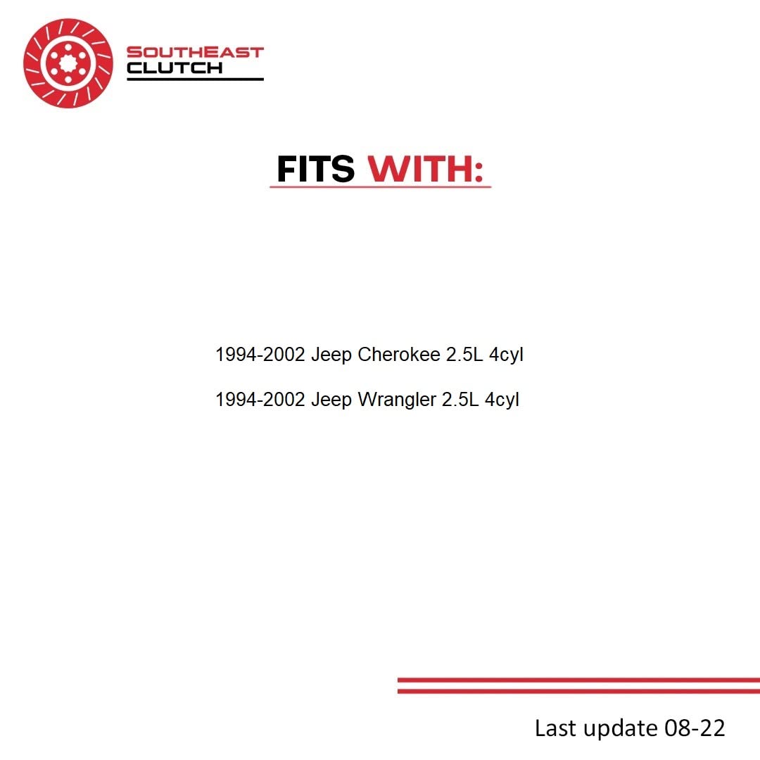Clutch Kit Compatible With Jeep Wrangler & Cherokee 2.5L 1994-2002 - Stage 1 Performance - View #4
