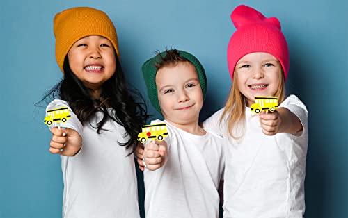 School Bus Lollipop Sucker Candy, Individually Wrapped Sucker, Party Favor (24-Pack) #TOP4