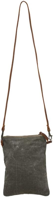 Myra Bag Vintage Leafed Boho Purses for Women - Canvas Crossbody Bag, Boho Handbags for Women with Leather Accents and Canvas Fabric, Chic Military Aesthetic, Casual Cloth Purses for Everyday - Image 2