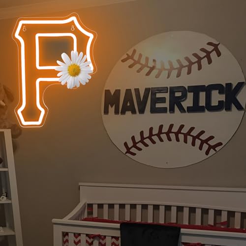 Image of Baseball Neon Sign for Wall Decor Baseball LED Light Up Sign Baseball Wall Decor Sports Neon Lights for Club Bedroom Man Cave Bar Sports Gifts for Men Teen Boys Fans,Size 13.8 * 10.1 inches(XD143)