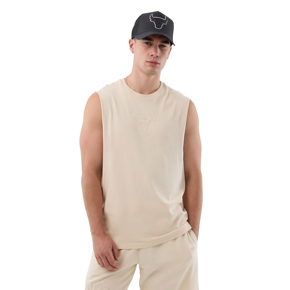 New Era NBA Core Plus Tank top Chicago Bulls beżowy