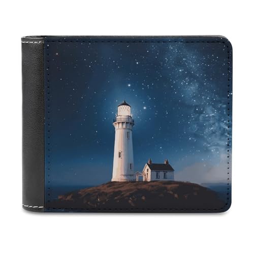 FekiLoot Lighthouse Under Starry Night Sky PU���U�[�E�H���b�g ��܂���z �t�����g�|�P�b�g���z �t�@�b�V�������z �X���� �D���� �N���W�b�g�J�[�h�z���_�[