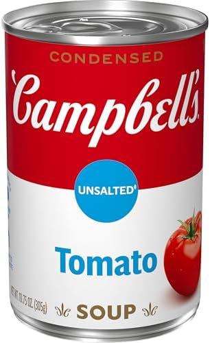 Campbell's Condensed Unsalted Tomato Soup, 10.75 oz Can