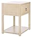 Safavieh Home Collection Yudi Antique White and Gold 1-Drawer Nightstand