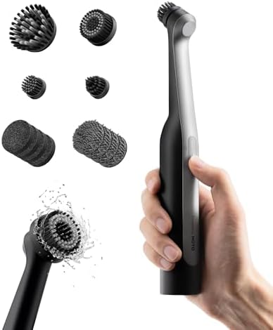 HOTO Elektrische Reinigungsbürste Wand™, USB-C Kabellose Fugenbürste, IPX7 | 12 Reinigungsköpfen, Bad Putzbürste Elektrisch für Fugen, Ecken, Fußboden, Fliesen, Küche, 3D Druck Rei
