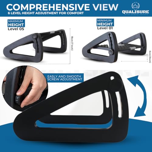 Image of Foot Rest Under Table, Adjustable Height Ergonomic Footrest for Office Desk with Massage Rollers, Acupressure Points & Anti-Slip Pad, Footrest for Office Table, Leg Rest Under Desk, Foot Stool for Home, Foot Stand, Stable Triangular Base