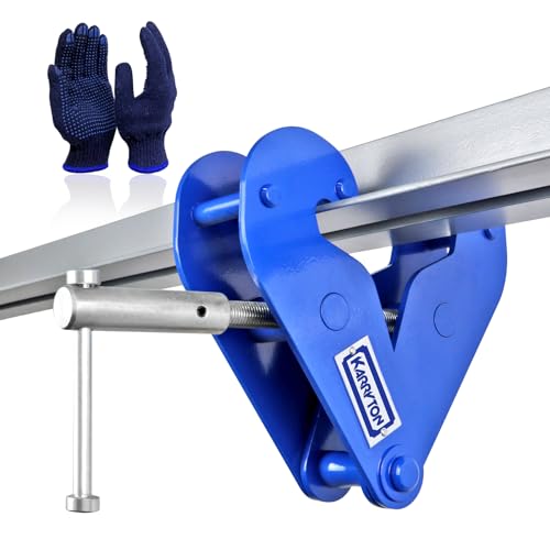 KARRYTON Beam Clamp 4400LB/2Ton for Lifting & Rigging 3-9Inch Beam Flange Width I-Beam Lifting Clamp Heavy-Duty Lifting with Hoist for Construction Industrial Home and Garage (2 Ton)